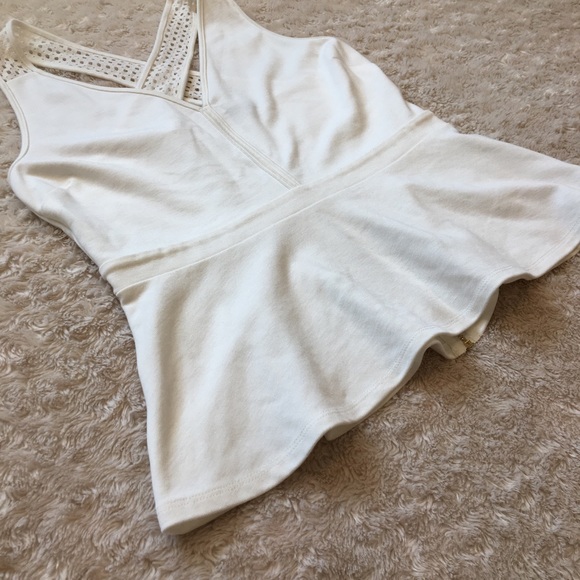 Dynamite White Peplum Top - Picture 3 of 13